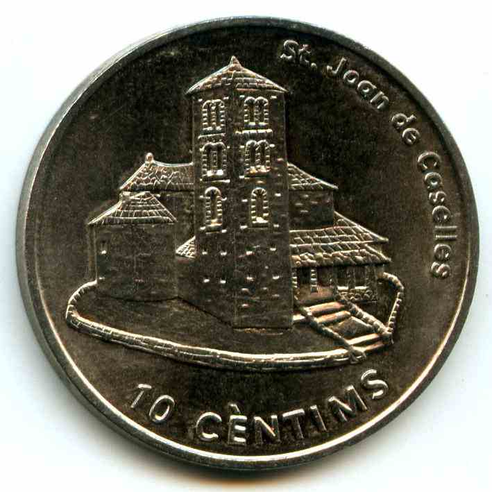 10 сантимів 2002 рік Андорра